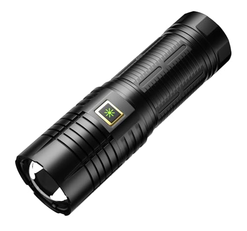ASORT Taschenlampe Led Extrem Hell 1000000 Lumen, USB Aufladbar Taschenlampen Mit 6000mAh AKKU, IPx67 Wasserdicht 5 Lichtmodi für Camping Wandern Notfälle (3 * 18650 Akku) von ASORT