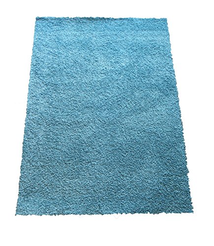 ASPECT Kuscheliger weicher Hochflorteppich, Polypropylen, blaugrün, 120x170cm von ASPECT
