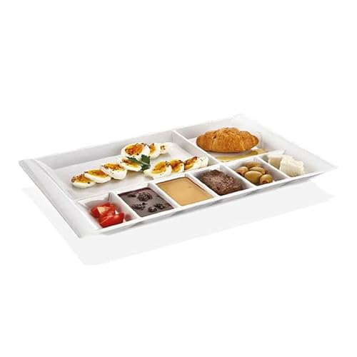 Frühstücksteller | Antipastiteller | Kahvaltitabagi | Langlebiges Material | Made in Turkey | 40x26cm von ASPHALD