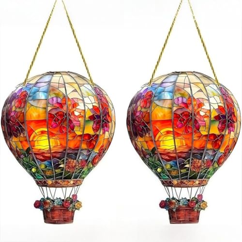 ASQzhuLIWing 2 Stück 2D Heißluftballon Sonnenfänger Scheibenanhänger Weihnachtsdekoration geeignet zum Aufhängen im Freien an Fenstern Terrassen und Dachgärten ASQzhuLIWing 2 Stück 2D Heißluftballon Sonnenfänger Scheibenanhänger Weihnachtsdekoration geeignet zum Aufhängen im Freien an Fenstern Terrassen und Dachgärten von ASQzhuLIWing