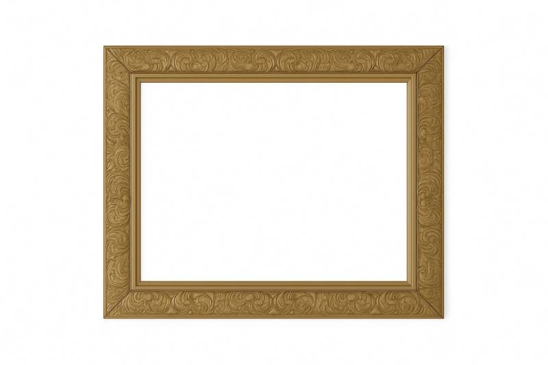 ASR Rahmendesign Badspiegel Helsinki – Blattgold-Bronze, 90x70 cm, handgefertigt von ASR Rahmendesign