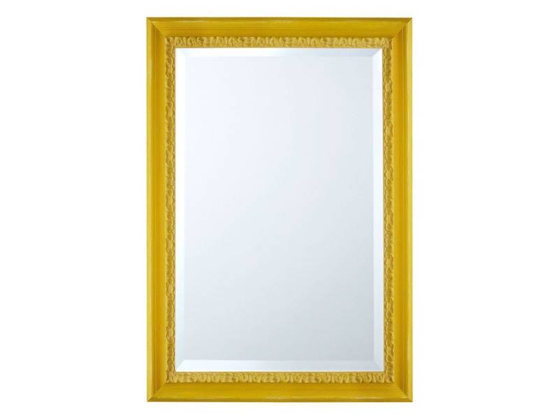 ASR Rahmendesign Wandspiegel Amos, 71x96 cm, warmes Gelb, Facettenspiegel, Retro-Stil von ASR Rahmendesign