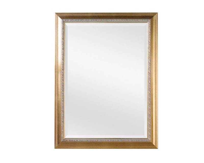 ASR Rahmendesign Wandspiegel Graz – 62x82 cm, handgefertigter Holzrahmen mit Blattgold-Veredelung von ASR Rahmendesign