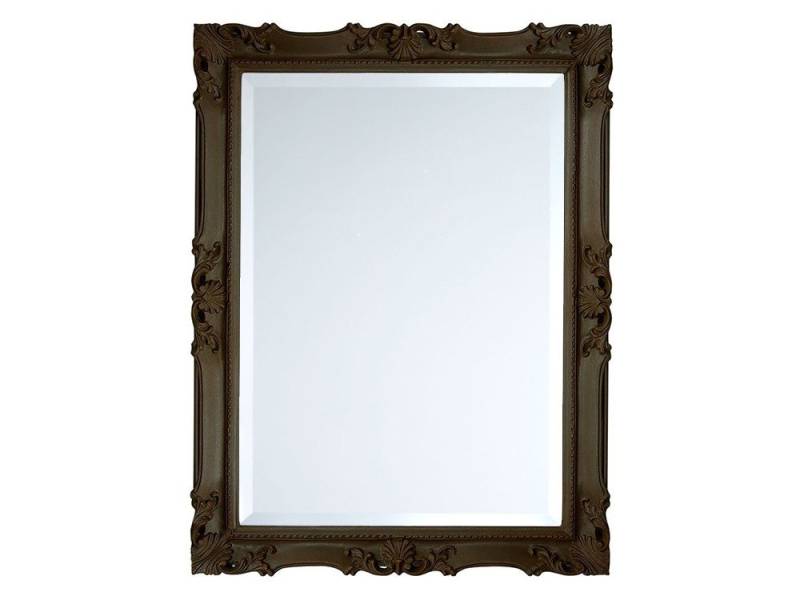 ASR Rahmendesign Wandspiegel Lea, 62x82 cm, Braun-Grau, modern mit Facettenspiegel von ASR Rahmendesign