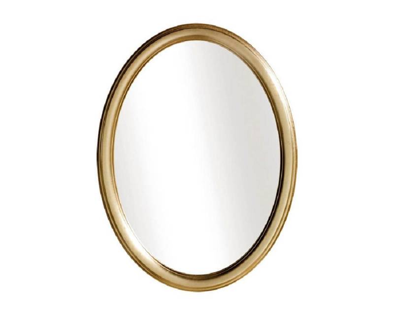 ASR Rahmendesign Wandspiegel Linz, 59x79 cm, Blattgold, oval & glatt von ASR Rahmendesign