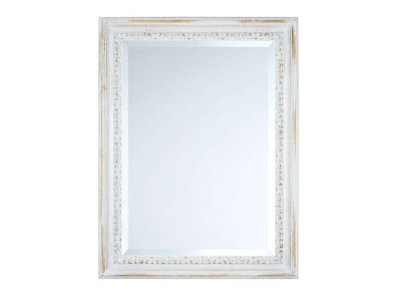 ASR Rahmendesign Wandspiegel Nimes, 56x76 cm, Weiß-Gold, romantischer Look von ASR Rahmendesign