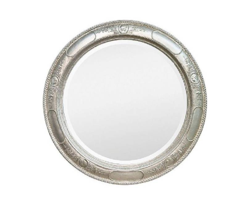 ASR Rahmendesign Wandspiegel Tara, Ø 88 cm, Blattsilber, rund, glatt, Runder Blickfang in Blattsilber – stilvoll und vielseitig einsetzbar von ASR Rahmendesign