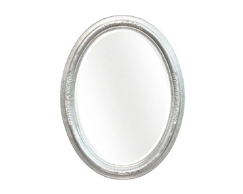 ASR Rahmendesign Wandspiegel Valletta, 73x93 cm, Blattsilber, oval & glatt, Ovaler Spiegel mit Blattsilberrahmen – stilvoll und handgefertigt von ASR Rahmendesign