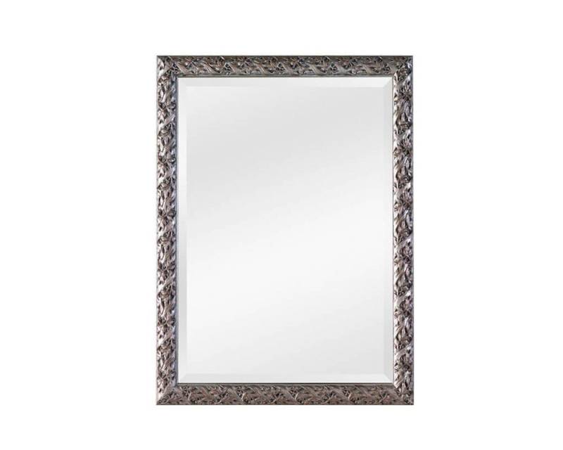 ASR Rahmendesign Wandspiegel Wandspiegel Aarhus, 77x97 cm, Blattsilber, Opulent verzierter Rahmen, Handgefertigt, Blattsilber-Veredelung von ASR Rahmendesign