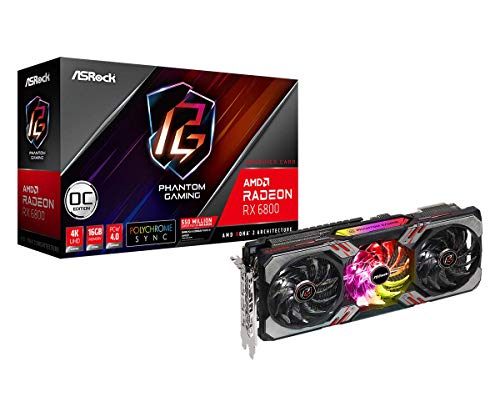 ASROCK - VGA CARDS Radeon RX6800 Phantom Gaming D 16G OC GDDR6 1850MHz HDMI DPX3, Mehrfarbig ASROCK - VGA CARDS Radeon RX6800 Phantom Gaming D 16G OC GDDR6 1850MHz HDMI DPX3, Mehrfarbig von ASRock