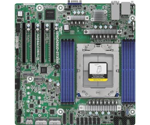 ASRock Rack GENOAD8UD-2T/X550 Deep Micro-ATX Server Motherboard Single Socket SP5 (LGA 6096) AMD EPYC™ 9004 Series Prozessoren Dual 10G LAN 2X MCIO von ASRock Rack