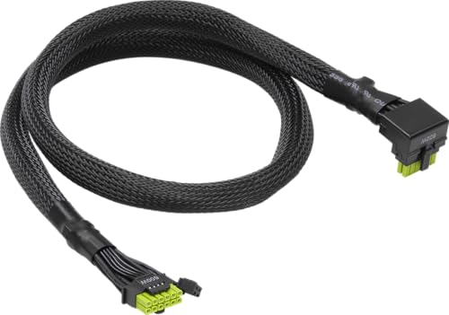 ASRock 12V-2x6 600W Stromkabel | ATX 3.1 & PCIe 5.1 konform | L-förmiger GPU-Stecker | 16AWG HCS-Terminals | für 750 W Taichi/Phantom Gaming-Netzteile von ASRock