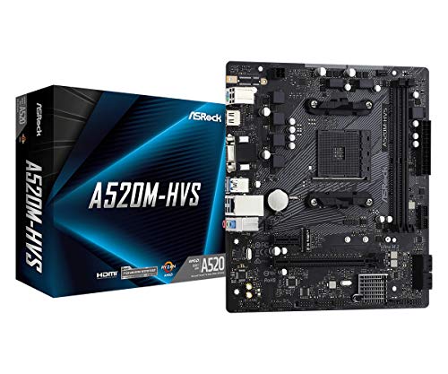 MB ASRock A520M-HVS AM4 M-ATX Retail Schwarz von ASRock