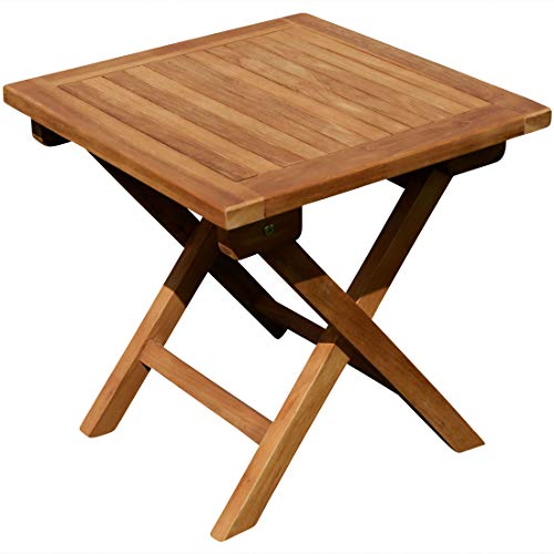 ASS Teak Klapptisch Holztisch Gartentisch Garten Tisch Beistelltisch 45x45cm Holz JAV-Picnic von ASS