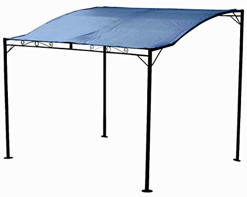 ALEOS. AS-S Wand Anbau Pavillon 3 x 2,5 Meter mit Dach 100% wasserdicht UV30+ Model: Tropea anthrazit von ALEOS.