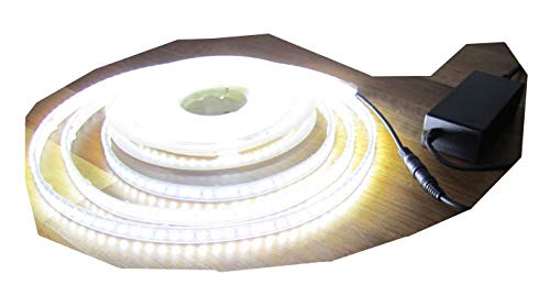 ASS Set: LED Strip Streifen Stripe 600LED 10m wasserdicht wasserfest Natural weiß kaltweiß komplett mit Netzteil 5A/60Watt von ASS