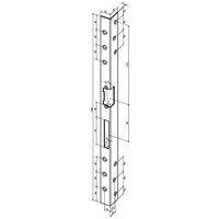 Sicherheits-Winkelschließblech 312 Länge 500 mm Stärke 2 mm Edelstahl matt din rechts von ASSA ABLOY