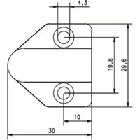 Assa Abloy effeff Kabelübergang Messing 30cm 10318 lang von ASSA ABLOY