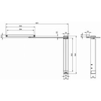 Assa Abloy - Fußgängertorschließer - Schwarz - links - DC630G-L---9004 von ASSA ABLOY