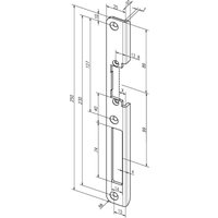 Assa Abloy - Winkelschließblech 63 b Edelstahl Breite 25 mm Länge 250 mm käntig din links von ASSA ABLOY