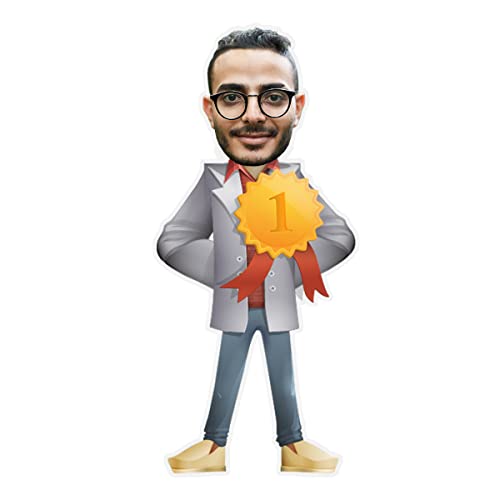 ASSIALL Personalisiertes Gesicht Mini Me Kissen Benutzerdefinierte Gesicht Geformtes Fotokissen 3D Duplex Druck Sofa Auto Poly Baumwolle Dekokissen Wohndeko Plüsch Lustiges Geschenk von ASSIALL