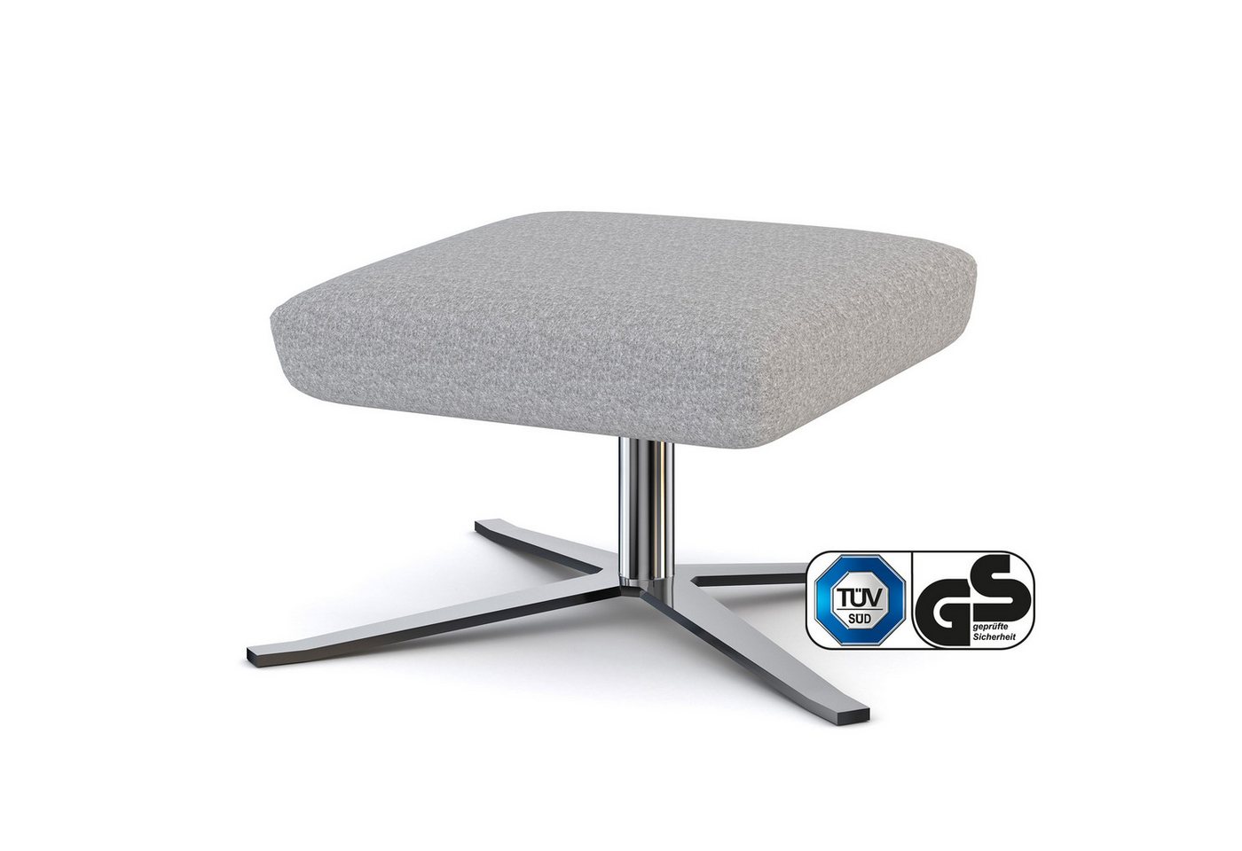 ASSMANN Büromöbel Polsterhocker (360° drehbar 57x52x44cm, fertig montiert, für Büro und Homeoffice), TÜV-zertifiziert von ASSMANN Büromöbel