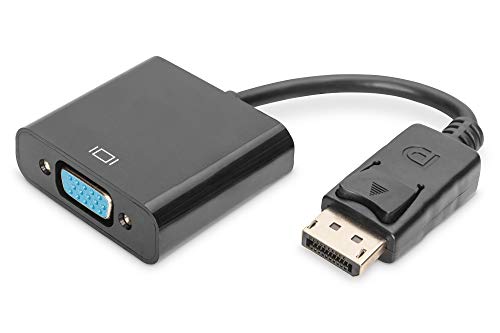 DIGITUS DisplayPort Grafik Adapter, DP zu VGA, Full HD 60Hz, 1920 x 1080 Pixel, Schwarz DIGITUS DisplayPort Grafik Adapter, DP zu VGA, Full HD 60Hz, 1920 x 1080 Pixel, Schwarz von DIGITUS