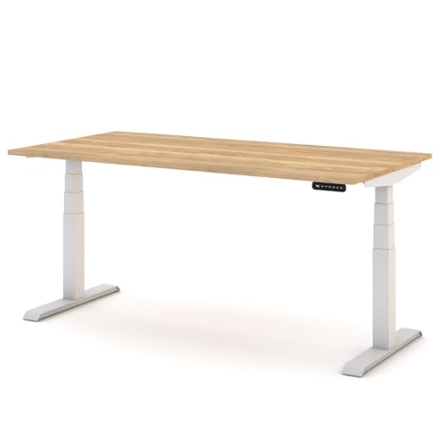 ASSMANN Elektrisch Höhenverstellbarer Familien Schreibtisch Pitino 140x70cm Eiche Natura Weiß, TÜV-Zertifiziert, Memoryfunktion, Kollisionsschutz, 5 Jahre Herstellergarantie einfache Montage für Büro ASSMANN Elektrisch Höhenverstellbarer Familien Schreibtisch Pitino 140x70cm Eiche Natura Weiß, TÜV-Zertifiziert, Memoryfunktion, Kollisionsschutz, 5 Jahre Herstellergarantie einfache Montage für Büro von ASSMANN