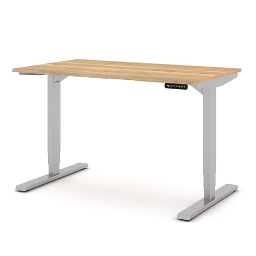 ASSMANN Elektrisch höhenverstellbarer Schreibtisch Y-Line 120x70cm Eiche Natura Silber, TÜV-Zertifiziert, Memoryfunktion, Kollisionsschutz, 5 Jahre Herstellergarantie einfache Montage für Büro und ASSMANN Elektrisch höhenverstellbarer Schreibtisch Y-Line 120x70cm Eiche Natura Silber, TÜV-Zertifiziert, Memoryfunktion, Kollisionsschutz, 5 Jahre Herstellergarantie einfache Montage für Büro und von ASSMANN
