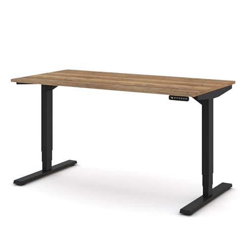 ASSMANN Elektrisch höhenverstellbarer Schreibtisch Y-Line 140x70cm Eiche Tabak Schwarz, TÜV-Zertifiziert, Memoryfunktion, Kollisionsschutz, 5 Jahre Herstellergarantie einfache Montage für Büro und ASSMANN Elektrisch höhenverstellbarer Schreibtisch Y-Line 140x70cm Eiche Tabak Schwarz, TÜV-Zertifiziert, Memoryfunktion, Kollisionsschutz, 5 Jahre Herstellergarantie einfache Montage für Büro und von ASSMANN