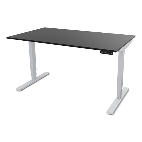 ASSMANN Elektrisch höhenverstellbarer Schreibtisch Y-Line 140x80cm Schwarz Silber, TÜV-Zertifiziert, Memoryfunktion, Kollisionsschutz, 5 Jahre Herstellergarantie einfache Montage für Büro und ASSMANN Elektrisch höhenverstellbarer Schreibtisch Y-Line 140x80cm Schwarz Silber, TÜV-Zertifiziert, Memoryfunktion, Kollisionsschutz, 5 Jahre Herstellergarantie einfache Montage für Büro und von ASSMANN