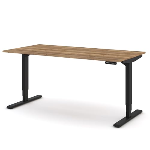 ASSMANN Elektrisch höhenverstellbarer Schreibtisch Y-Line 160x80cm Eiche Tabak Schwarz, TÜV-Zertifiziert, Memoryfunktion, Kollisionsschutz, 5 Jahre Herstellergarantie einfache Montage für Büro und ASSMANN Elektrisch höhenverstellbarer Schreibtisch Y-Line 160x80cm Eiche Tabak Schwarz, TÜV-Zertifiziert, Memoryfunktion, Kollisionsschutz, 5 Jahre Herstellergarantie einfache Montage für Büro und von ASSMANN