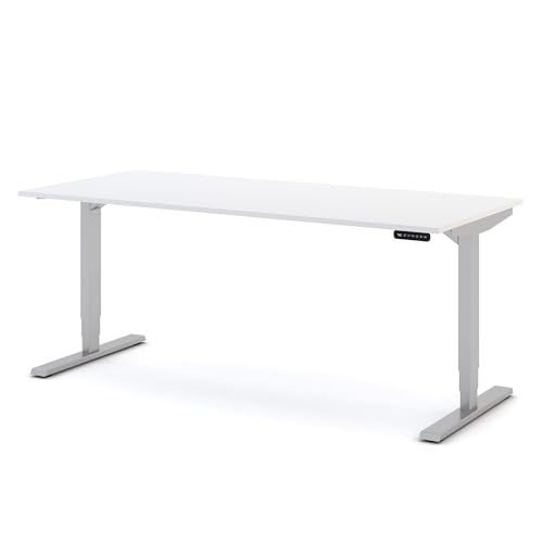 ASSMANN Elektrisch höhenverstellbarer Schreibtisch Y-Line 180x80cm Weiß Silber, TÜV-Zertifiziert, Memoryfunktion, Kollisionsschutz, 5 Jahre Herstellergarantie einfache Montage für Büro und Homeoffice ASSMANN Elektrisch höhenverstellbarer Schreibtisch Y-Line 180x80cm Weiß Silber, TÜV-Zertifiziert, Memoryfunktion, Kollisionsschutz, 5 Jahre Herstellergarantie einfache Montage für Büro und Homeoffice von ASSMANN