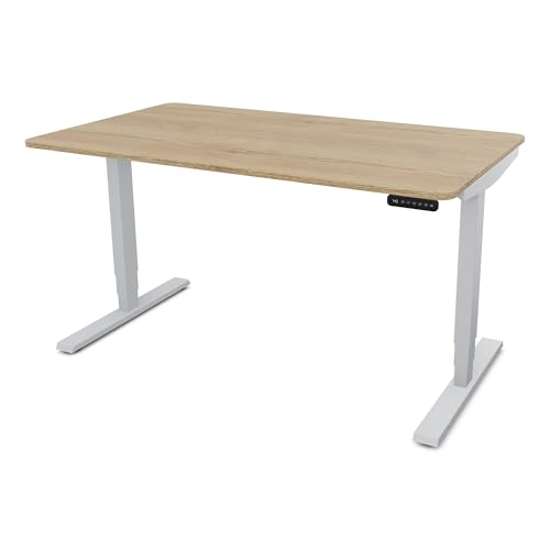 ASSMANN Elektrisch höhenverstellbarer Schreibtisch Y-Line Curved 120x70cm Eiche Natura Silber, TÜV-Zertifiziert, Memoryfunktion, 5 Jahre Herstellergarantie einfache Montage für Büro und Homeoffice ASSMANN Elektrisch höhenverstellbarer Schreibtisch Y-Line Curved 120x70cm Eiche Natura Silber, TÜV-Zertifiziert, Memoryfunktion, 5 Jahre Herstellergarantie einfache Montage für Büro und Homeoffice von ASSMANN