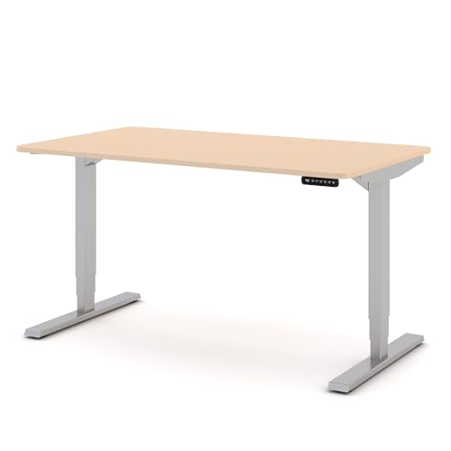 ASSMANN Elektrisch höhenverstellbarer Schreibtisch Y-Line Curved 140x80cm 140x80cm Sand Silber, TÜV-Zertifiziert, Memoryfunktion, 5 Jahre Herstellergarantie einfache Montage für Büro und Homeoffice ASSMANN Elektrisch höhenverstellbarer Schreibtisch Y-Line Curved 140x80cm 140x80cm Sand Silber, TÜV-Zertifiziert, Memoryfunktion, 5 Jahre Herstellergarantie einfache Montage für Büro und Homeoffice von ASSMANN