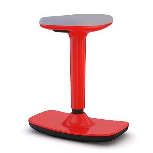 ASSMANN Steh-Sitzhocker Bari Rot, TÜV-Zertifiziert, fertig montiert für Büro und Homeoffice von ASSMANN