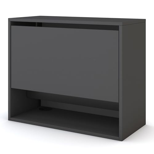 ASSMANN Wandsekretär Cubas Basic 74x80cm Schwarz Anthrazit, TÜV-Zertifiziert, fertig montiert für Homeoffice von ASSMANN