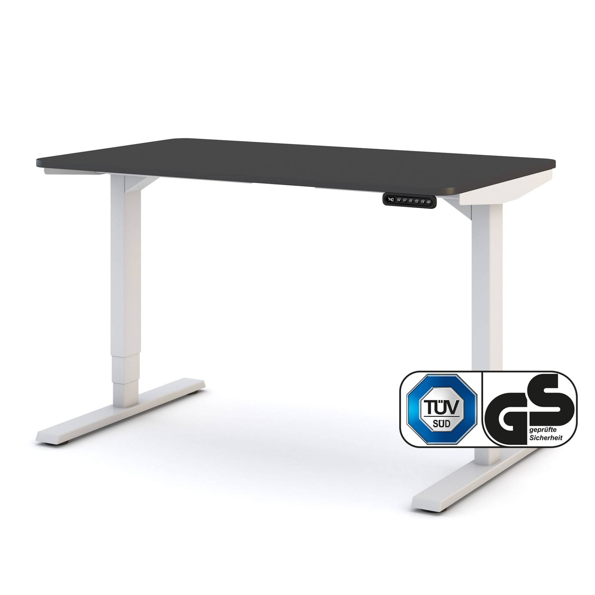 Elektrisch höhenverstellbarer Schreibtisch Y-Line Curved 120x70cm Elektrisch höhenverstellbarer Schreibtisch Y-Line Curved 120x70cm von ASSMANN
