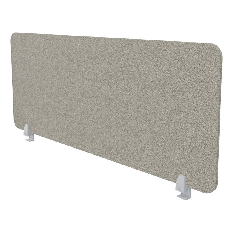 Schreibtischtrennwand VITECO 140cm Harbor Weißaluminium von ASSMANN