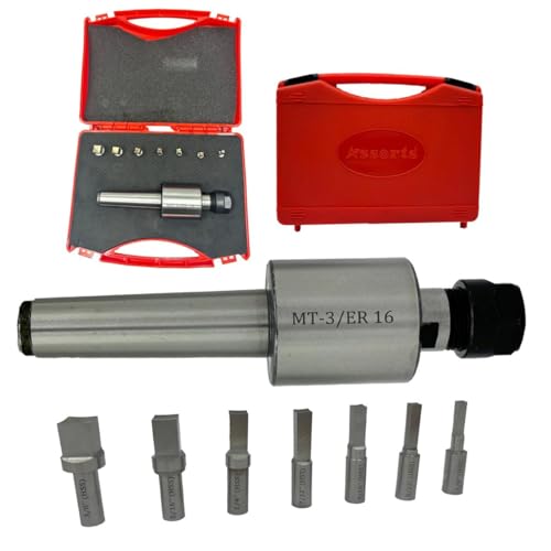 MT3-Schaft-Drehbroschen-Set mit ER16-Adapter und 7-teiligem Vierkant-Broschen-Set MT3-Schaft-Drehbroschen-Set mit ER16-Adapter und 7-teiligem Vierkant-Broschen-Set von ASSORTS