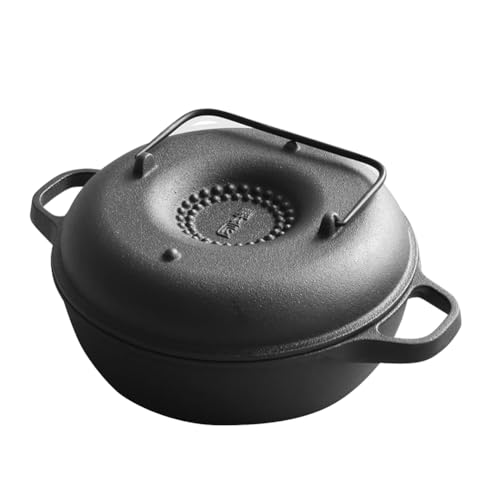 Gusseisen-Süßkartoffelpfanne, multifunktional ungeschichteter Grill für Camping und Grill im Freien, geeignet für eine breite Palette von Zutaten von ASSYA