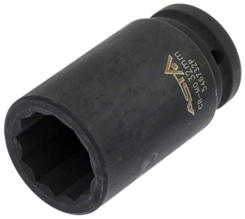 Außen Vielzahn Schlagschrauber Nuss Lang SW 32 mm 3/4" 12kant von ASTA
