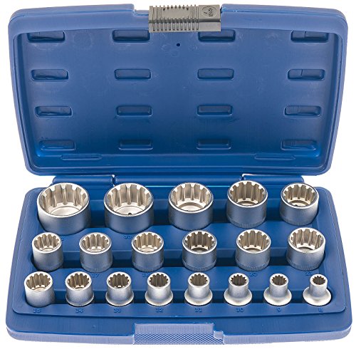 Satz A-SUNI9 Multi Steckschlüsselsatz Universal Antrieb 12,5mm (1/2") 19tlg. Multi Fit Zoll metrisch 6-kant Vielzahn 12-kant Torx von ASTA