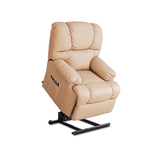 Astan Hogar AH-AR10100TP Relaxsessel mit Selbsthilfefunktion, Leder, Taupe, 89D x 88W x 105H cm von ASTAN HOGAR