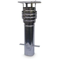 Astec - Edelstahl Schornsteinverlängerung falki 20x20cm eckig Kamin Erhöhung Aufsatzhöhe 1,8 m von ASTEC