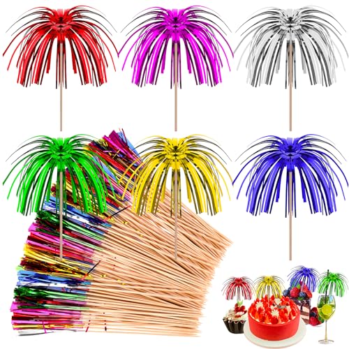 100 Stück Cocktailspieße Cocktail Picks 15cm Bunte Feuerwerk Regenschirme Dekoration Palmen Cocktailschirmchen für Party Getränke Dekoration Fruchtdeckel Bar Snacks 100 Stück Cocktailspieße Cocktail Picks 15cm Bunte Feuerwerk Regenschirme Dekoration Palmen Cocktailschirmchen für Party Getränke Dekoration Fruchtdeckel Bar Snacks von ASTER