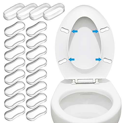 Aster 20 Stück WC Sitz Stoßstangen, Universell Toilette Ersatz Kit Bidet Stoßstangen mit starkem Klebstoff, Toilettendeckel Gummi Stoßstangen Pads für Familien Hotels Schule Krankenhäuser Toilette von ASTER