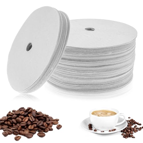 ASTER 200 Stück Rund Kaffee Filterpapier, Espresso Papierfilter 95mm, Einweg Coffee Filters mit Löchern, Kaffee Extraktionsfilter Rund Weiß Ersatz Papier für Espressomaschinen von ASTER