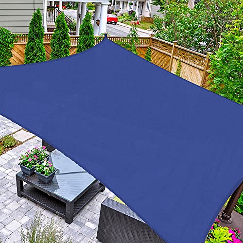 ASTEROUTDOOR Sonnensegel, rechteckig, 3 x 3 m, UV-Schutz, für Terrasse, Hinterhof, Rasen, Garten, Outdoor-Aktivitäten, Blau von ASTEROUTDOOR