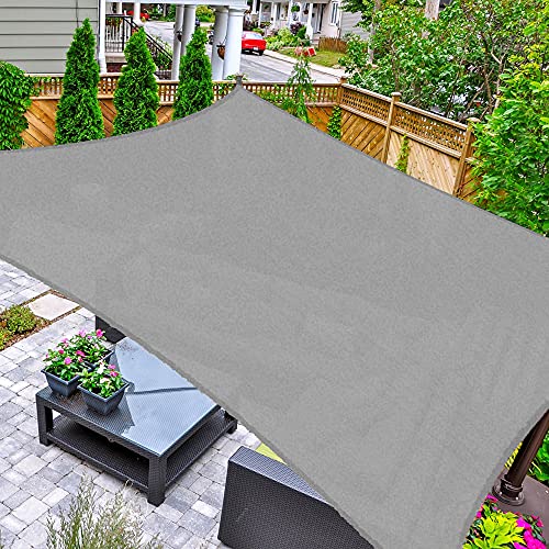 ASTEROUTDOOR Sonnensegel, rechteckig, 3 x 3 m, UV-Schutz, für Terrasse, Hinterhof, Rasen, Garten, Outdoor-Aktivitäten, Grau von ASTEROUTDOOR